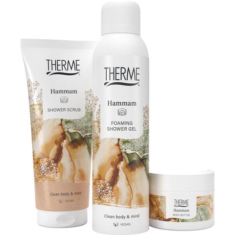 Therme Hammam Cadeauset Shower Foam /Body Butter Shower Scrub