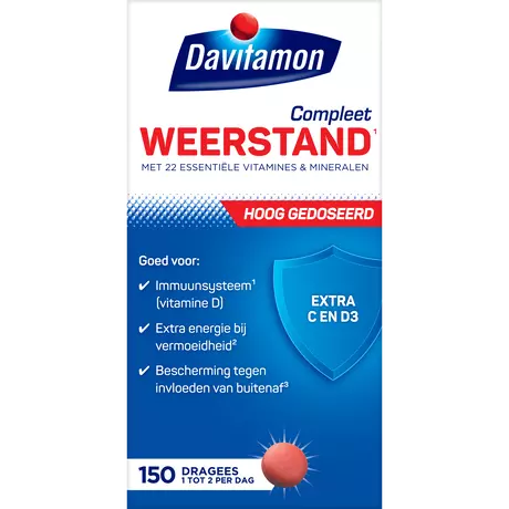Davitamon Compleet Weerstand Vitamine C & D3 Forte Dragees 150 stuks 