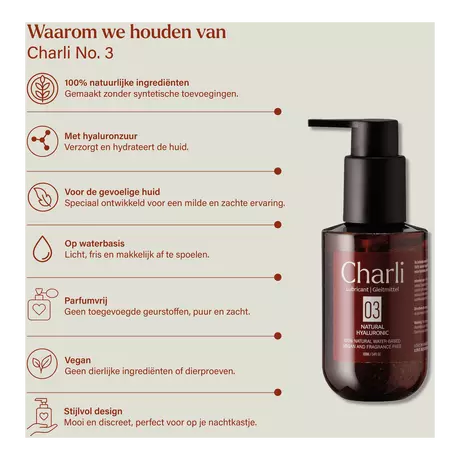 Charli No. 3 Glijmiddel Natuurlijk Hyaluronzuur 100 ML