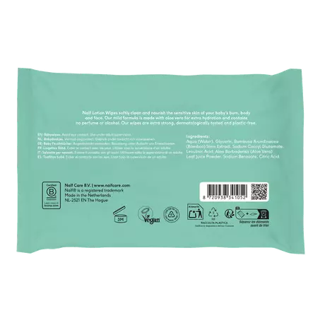 Naïf Plasticvrije Lotion Billendoekjes 8x54 stuks