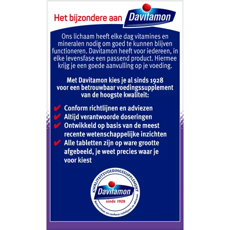 Davitamon Vitamine D3 20 MCG Smelttabletten 60+15 stuks