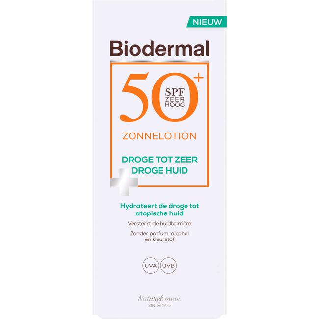 Biodermal Zonnelotion SPF 50+ Zeer Droge Huid 150 ML