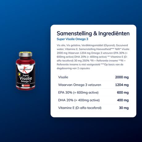 Lucovitaal Super Visolie Omega 3 Capsules 120 stuks