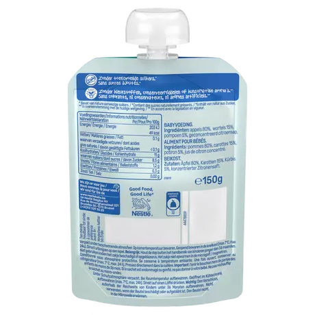 Nestle Pump Fruits Smoothie Appel Wortel Pompoen 150 Gr