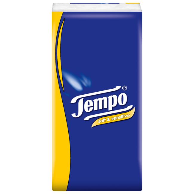 Tempo Plus Sensitive Skin 4-Laags Zakdoekjes 8 pakjes