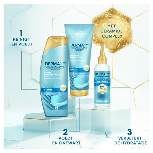 Head & Shoulders Derma X Pro Hydrateert Shampoo Anti-roos 250 ml