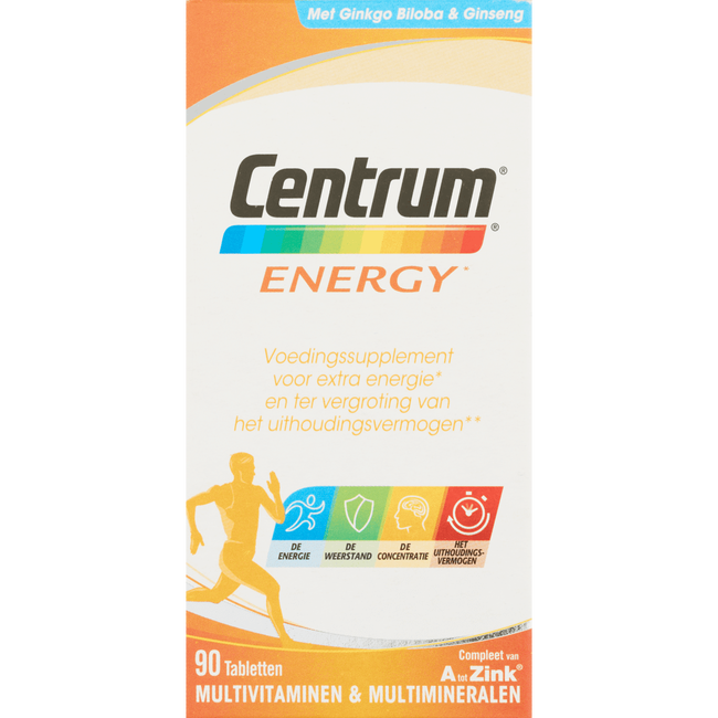 centrum energy multivitaminen tabletten 90 stuks