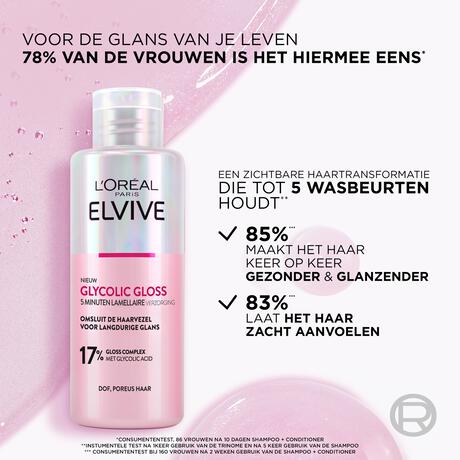 L'Oréal Paris Elvive Ultimate Glycolic Hair Gloss 5 Minuten Lamellaire Verzorging 200 ML