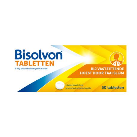 Bisolvon Tabletten Bij Vastzittende Hoest Voor Volwassen 8 mg 50 Tabletten