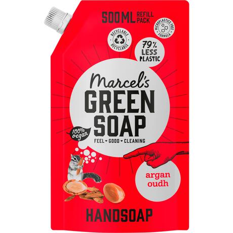 Marcel's Green Soap Argan & Oudh Handzeep Navulling 500 ML
