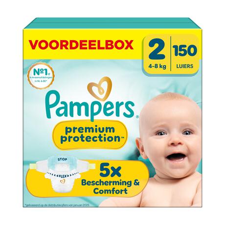 Pampers Premium Protection Voordeelbox Luiers Maat 2 4-8 KG 150 stuks
