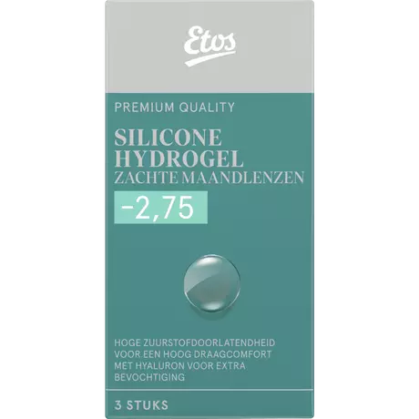 Etos Silicone Hydrogel Zachte Maandlenzen -2.75 3 stuks