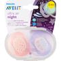 Philips Avent Fopspenen Ultra Air Night Girl 0-6 mnd 2 stuks