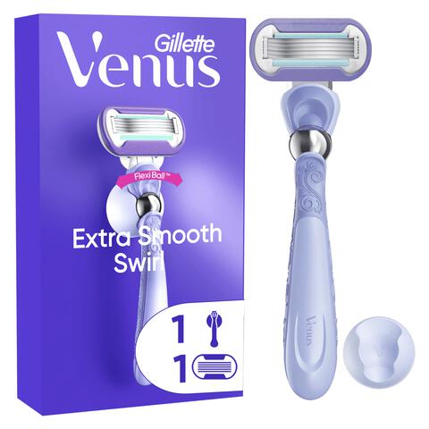Gillette Venus Deluxe Smooth Swirl Extra Glad Scheersysteem 5 Blades