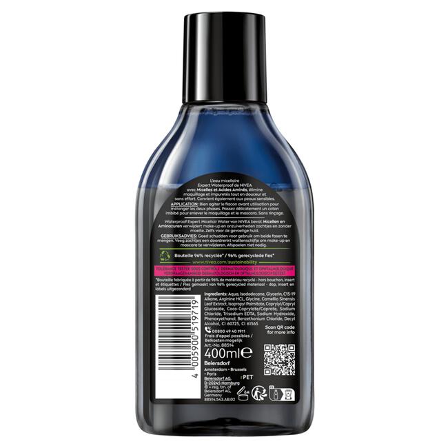 NIVEA Miccelair Skin Breathe Expert Make-Up Remover Waterproof Expert Gevoelige Huid 400 ML