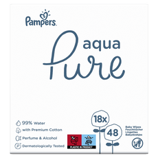Pampers Aqua Pure Billendoekjes 18 Verpakkingen 864 Stuks