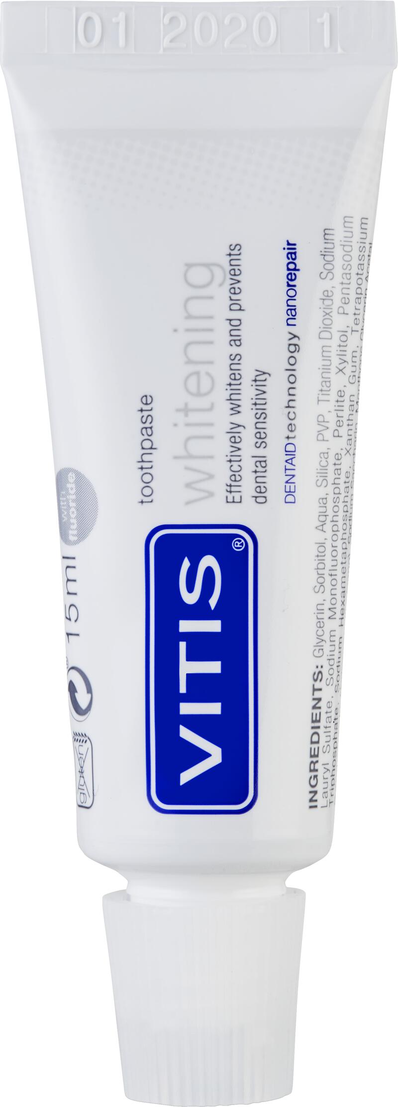 VITIS Whitening Tandpasta Mini 15 ML