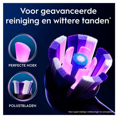 Oral-B iO Radiant White Opzetborstels Zwart 4 Stuks