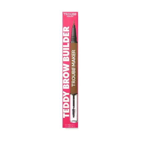 Trouble Maker Teddy Brow 2-In-1 Gel + Brow Pen Medium Brown