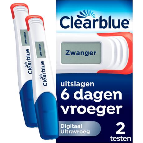 Clearblue Zwangerschapstest Digitaal Ultravroeg 2 Stuks