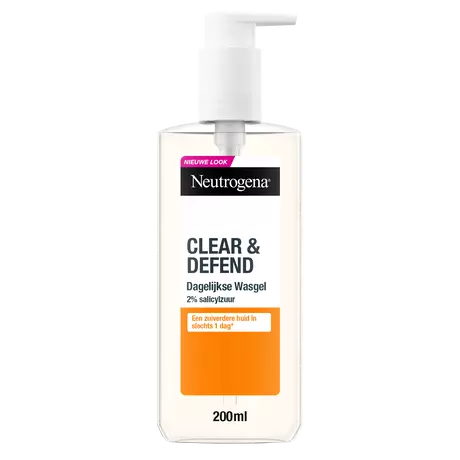 Neutrogena Clear & Defend Dagelijkse Gezichtsreiniging Acne en Onzuivere Huid 200 ML