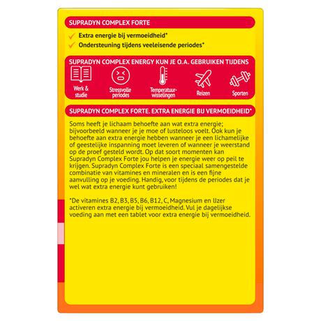 Supradyn Complex Forte Multivitamine Voor Extra Energie 35 Tabletten