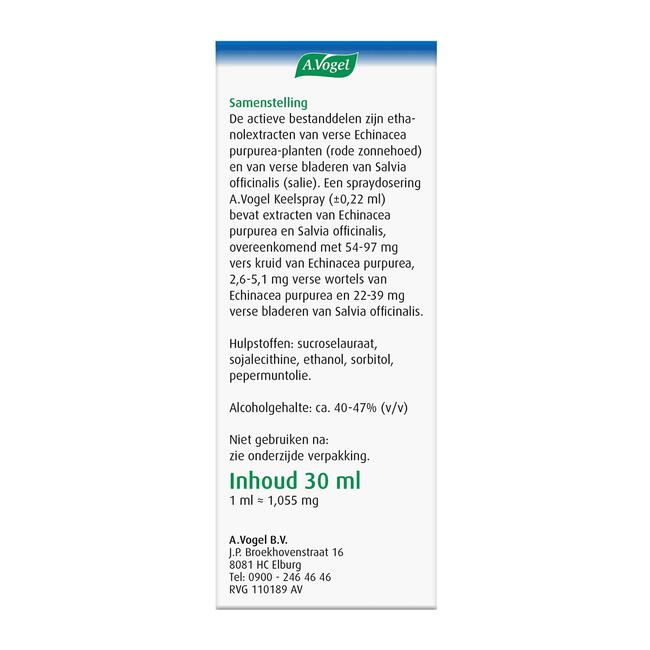 A.Vogel Keelspray Bij Keelpijn Spray 30 ML