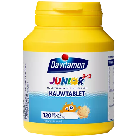 Davitamon Junior 3+ Kauwvitamines Multifruit 120 stuks