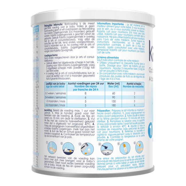 KABRITA Zuigelingenmelk 1 0-6 maanden 400GR