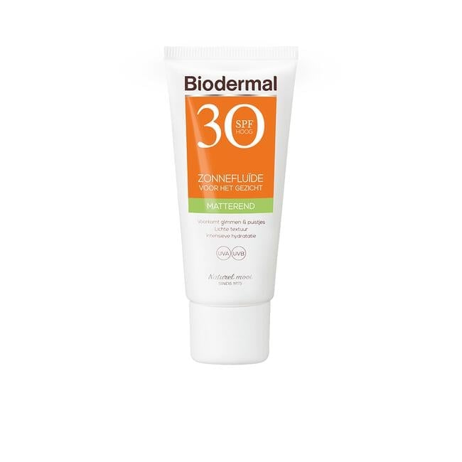 Biodermal Matterend Zonnefluïde Gezicht SPF30 40 ML