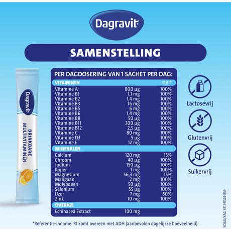 Dagravit Complete Start Kids Multivitamine Citroen 30 stuks
