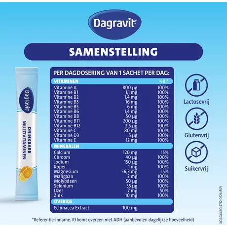 Dagravit Multivitamin Compleet Start Citroen Sinaasappel 30 stuks
