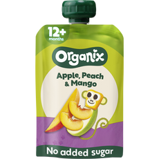 Organix Bio Knijpfruit Appel Perzik Mango 12+ Maanden 100 gram