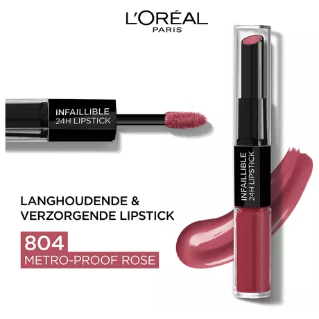 L'Oréal Paris Infaillible 24H Lippenstift 804 Metroproof Rose