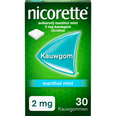Nicorette Suikervrij Menthol Mint Kauwgom 2 Mg 30 Stuks