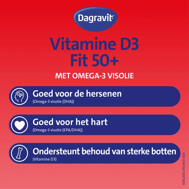 Dagravit Vitaal 50+ Vitamine D + Omega-3 Visolie 90 capsules