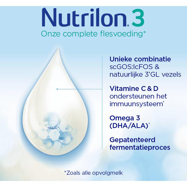 Nutrilon 3 Opvolgmelk Flesvoeding 10 Tot 12 Maanden 800 GR