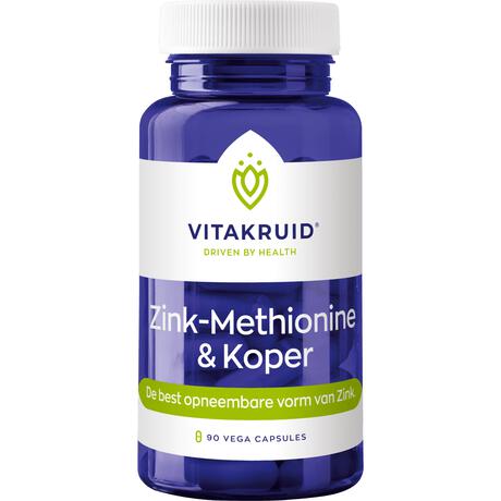 Vitakruid Zink Methionine & Koper - 90 vegan capsules