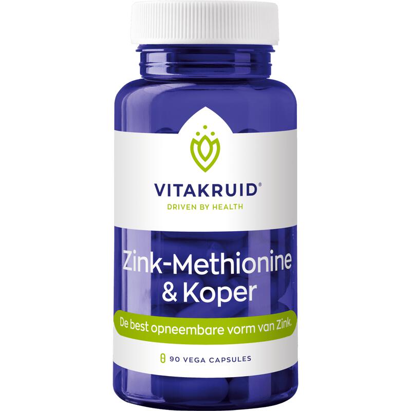 Vitakruid Zink Methionine & Koper Vegan Capsules 90 stuks