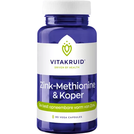Vitakruid Zink Methionine & Koper Vegan Capsules 90 stuks