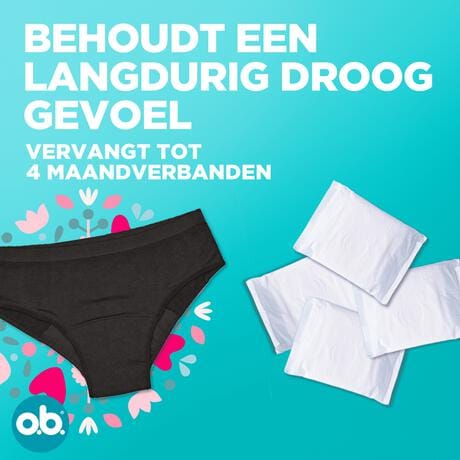 o.b.® Herbruikbaar Menstruatie Ondergoed XS/S