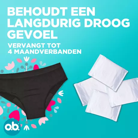 o.b.® Herbruikbaar Menstruatie Ondergoed Maat XS/S