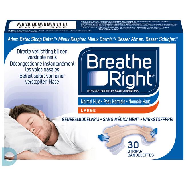 Breathe Right Neusstrips Large 30 stuks 