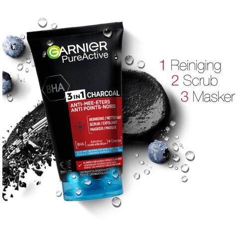 Garnier PureActive 3-in-1 Gezichtsreiniger Charcoal 150 ML