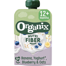 Organix Bio Nutri Fiber Banaan Yoghurt Bosbes Haver 12+ Maanden 100 gram