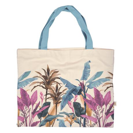 Etos Tote Bag Katoen Botanische Print 55 x 45 cm