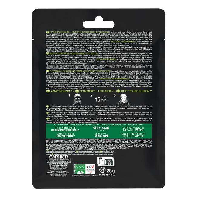 Garnier SkinActive Pure Charcoal Sheet Masker