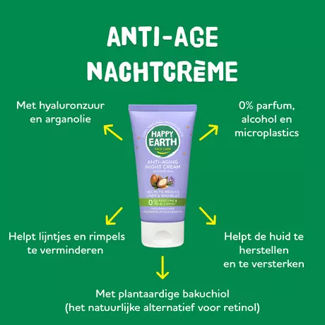 Happy Earth 100% Natuurlijke Face Care Anti-Age Night Cream 50 ML