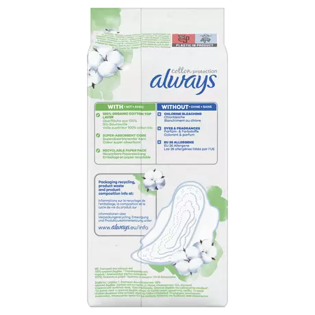 Always Maandverband Cotton Protection Normal Big Pack 22 stuks