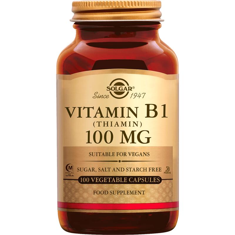 Solgar Vitamine B1 100 MG Capsules 100 stuks